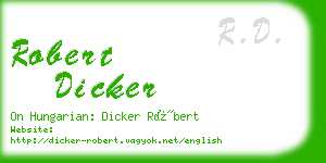 robert dicker business card